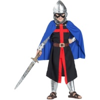 Disfraz de guerrero medieval con capucha para niño