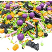 Sprinkles de Halloween verde, negro, naranja y morado de 90 gr - Happy Sprinkles