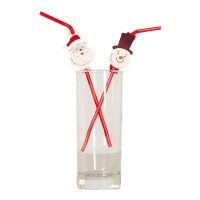 Pajitas de Navidad - 20 unidades