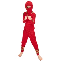 Disfraz de ninja oriental rojo infantil