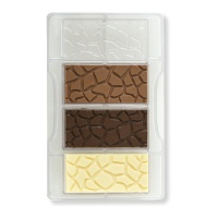 Molde de tabletas de piedras para chocolate de 20 x 12 cm - Decora - 4 cavidades