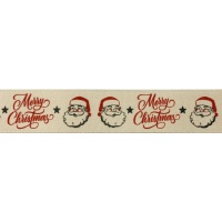 Cinta de lazo de Papá Noel para tarta de 2,5 cm - 1 metro