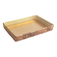 Bandeja decorativa metálica de 30 x 20 cm - DCasa
