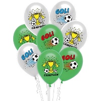 Globos de látex de temática de Fútbol de 30 cm - 8 unidades