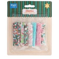 Kit de sprinkles de Navidad pastel - PME - 52 gr