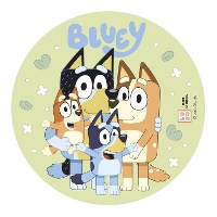 Oblea comestible de Bluey y familia de 20 cm
