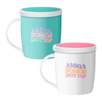 Taza de 350 ml Amiga somos muy top con filtro para té - 1 unidad