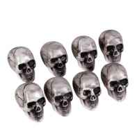 Calaveras decorativas de 4 cm - 8 unidades