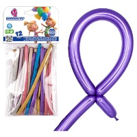 Globos de látex moldeables cromáticos - 12 unidades