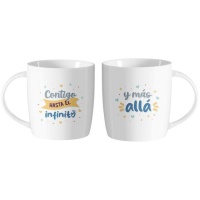 Taza de 350 ml Contigo hasta el infinito y más allá - 2 unidades