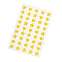 Pegatinas de estrella lisa amarilla de 1,8 cm - 45 piezas