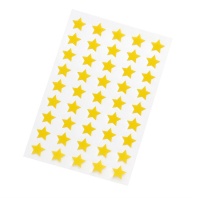 Pegatinas de formas de estrellas lisa amarilla de 1,8 cm - 45 piezas