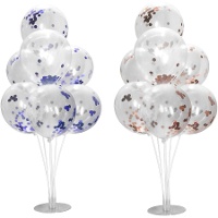 Centro de mesa de globos con confetti - 30 piezas
