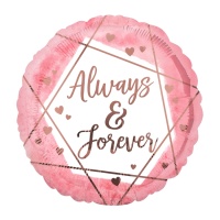 Globo redondo rosa Always and Forever de 43 cm - Anagram