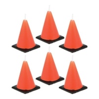 Velas de conos de carretera - 6 unidades