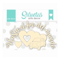 Chipboard Hasta el fin del mundo coche - Artis decor - 3 piezas