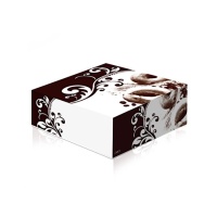 Caja para tarta cuadrada decorada con doble altura de 24 x 24 x 9,5 cm - Sweetkolor - 1 unidad