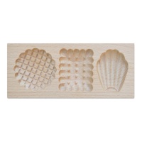 Molde de madera estampador para galletas rellenas - scrapcooking