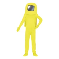 Disfraz de astronauta amarillo juvenil