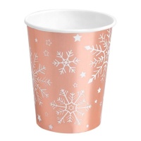 Vasos de Rose Gold Snow de 270 ml - 6 unidades