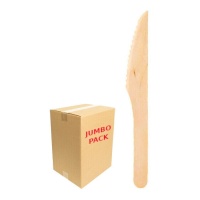 Cuchillo de madera biodegradables de 16,5 cm - 480 unidades