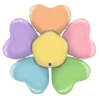 Globo de flor de colores de 79 cm - Grabo