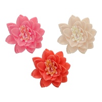 Obleas de flores de Loto deluxe rosas surtidos de 7 cm - FunCakes - 10 unidades