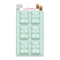 Molde de ositos de 30,2 x 17,6 cm - Scrapcooking - 6 cavidades