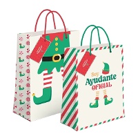 Bolsa regalo de 60 x 45 x 13 cm de elfo ayudante oficial - 1 unidad