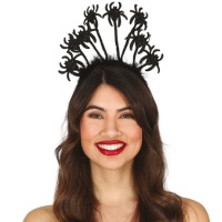 Diadema de arañas negras