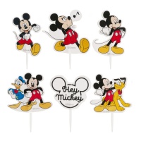Toppers de papel para tarta de Mickey Mouse - Dekora - 30 unidades