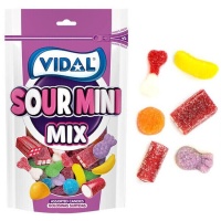 Bolsa de mini gominolas ácidas - Sour mini mix - Vidal - 180 gr