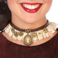 Collar con camafeo de Steampunk