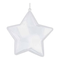 Estrella de plástico rellenable de 10,5 cm - 1 unidad