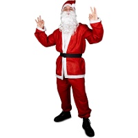 Disfraz de Papá Noel con gorro y barba para adulto