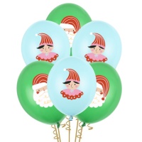 Globos de látex de Navidad Candy land de 30 cm - PartyDeco - 50 unidades