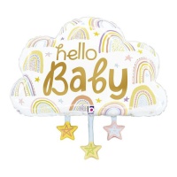 Globo de nube de Hello baby de 27 x 25 cm