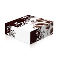 Caja para tarta cuadrada decorada con doble altura de 30 x 30 x 9,5 cm - Sweetkolor - 5 unidades