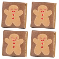 Chocolatinas de muñeco de jengibre - 150 unidades
