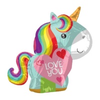 Globo de Unicornio Love You de 43 x 53 cm - Anagram