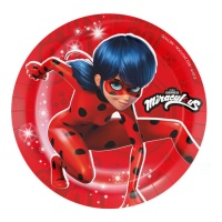 Platos de Ladybug de 18 cm - 8 unidades