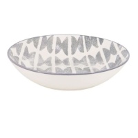 Plato de 20,5 cm estampado gris hondo