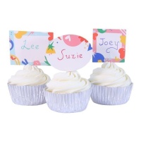 Cápsulas para cupcakes y picks personalizable - PME - 48 unidades