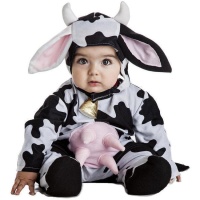 Disfraz de vaca con cencerro para bebé