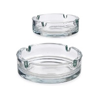 Cenicero de 10,5 cm transparente - 2 unidades