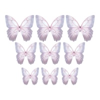 Obleas de mariposas metalizadas Ethereal - Crystal Candy - 22 unidades