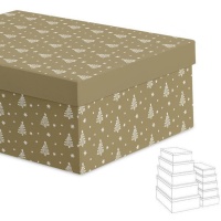 Caja rectangular de árbol de Navidad - 15 unidades