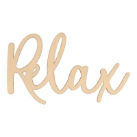 Figura de madera palabra Relax - 1 unidad