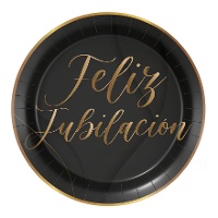 Platos de feliz jubilación de 23 cm - 8 unidades