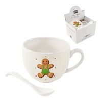 Taza de 265 ml de Sweet Christmas con cuchara - 1 unidad